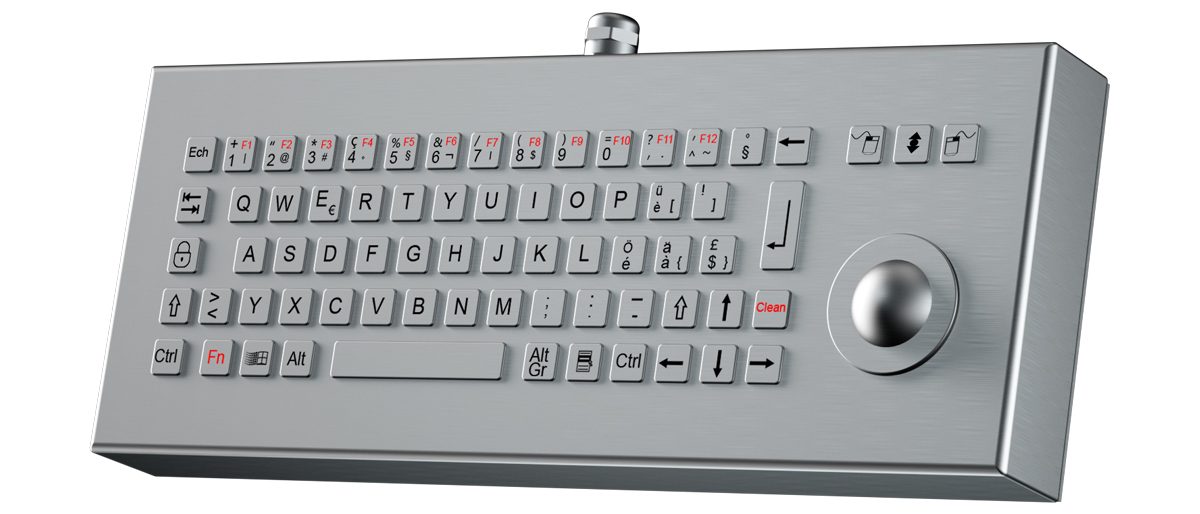 K-TEK-B255-25-OTB-DT-DWP антивандальная настольная промышленная клавиатура