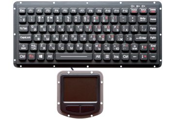 K-TEK-M270-FN-BL-ML+M73TP промышленная силиконовая клавиатура с тачпадом, 89 клавиш, IP65