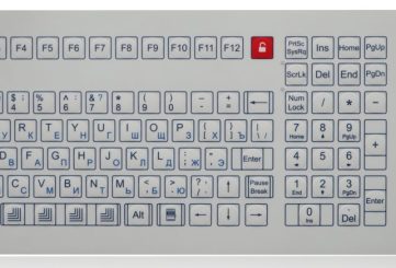 K-TEK-D410-OTB-KP-FN-SW мембранная клавиатура с трекболом