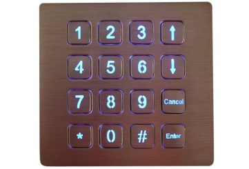 K-TEK-B86KP-AC-BL-DWP промышленный кейпад с подсветкой 106*99
