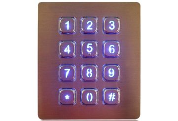 K-TEK-A88KP-AC-BL-DWP компактный 12-клавишный промышленный кейпад