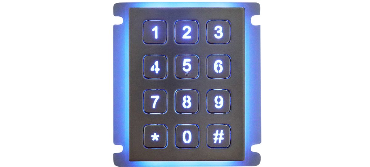 K-TEK-B68KP-AC-BL-DWP промышленный кейпад  с подсветкой 68*90