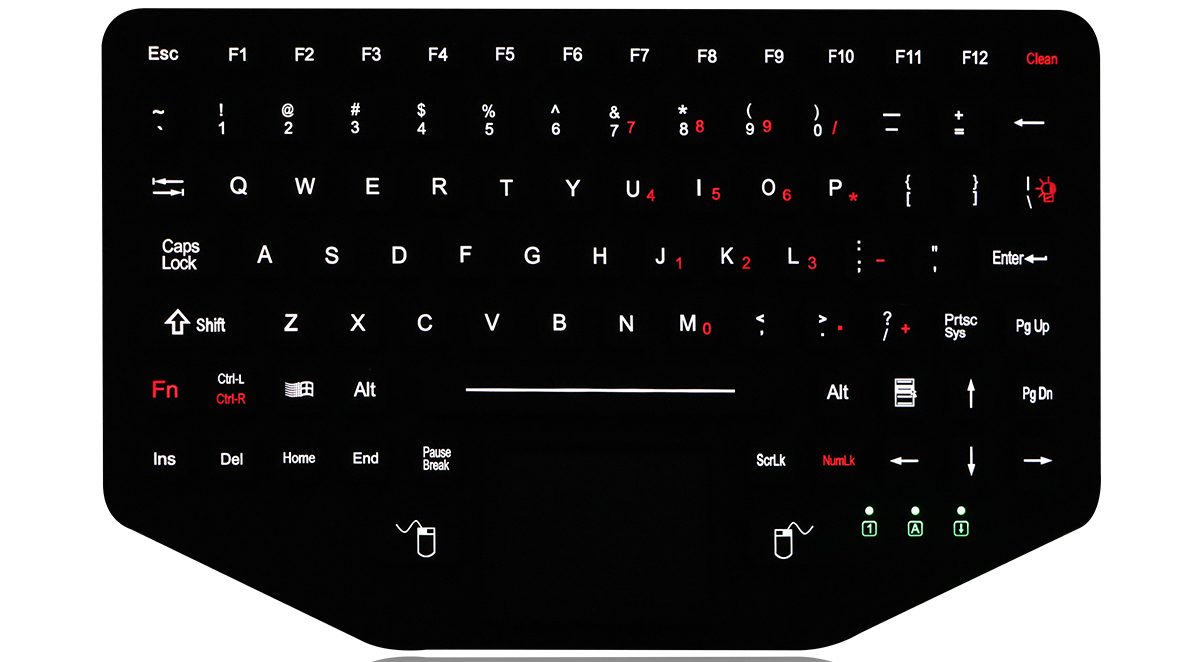 K-TEK-M275TP-FN-BL-NV-EMC-151B-SS силиконовая клавиатура