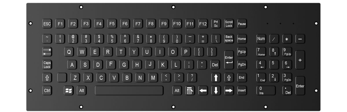 K-TEK-A430KP-FN-NV-151B-BT-DWP промышленная клавиатура с чёрным титановым покрытием