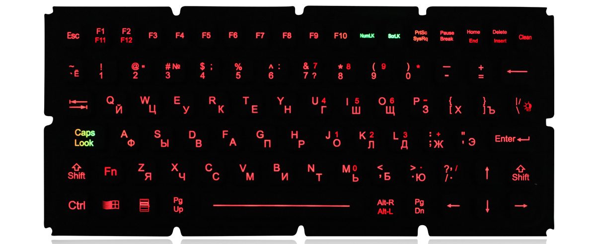 K-TEK-M270-FN-BL-IL-OEM силиконовая клавиатура