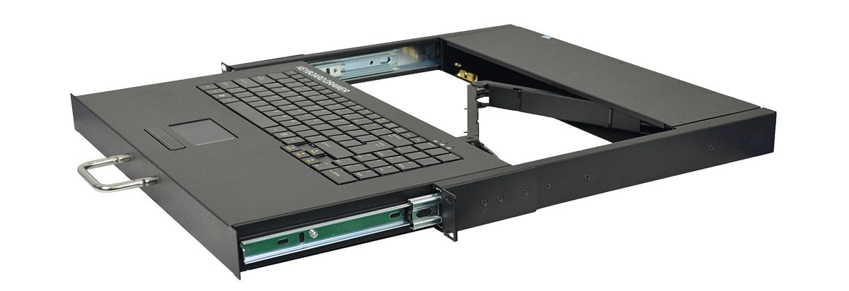 K-TEK-1U-KB-TP-PL промышленная клавиатура 1U для монтажа в 19-дюймовые стойки