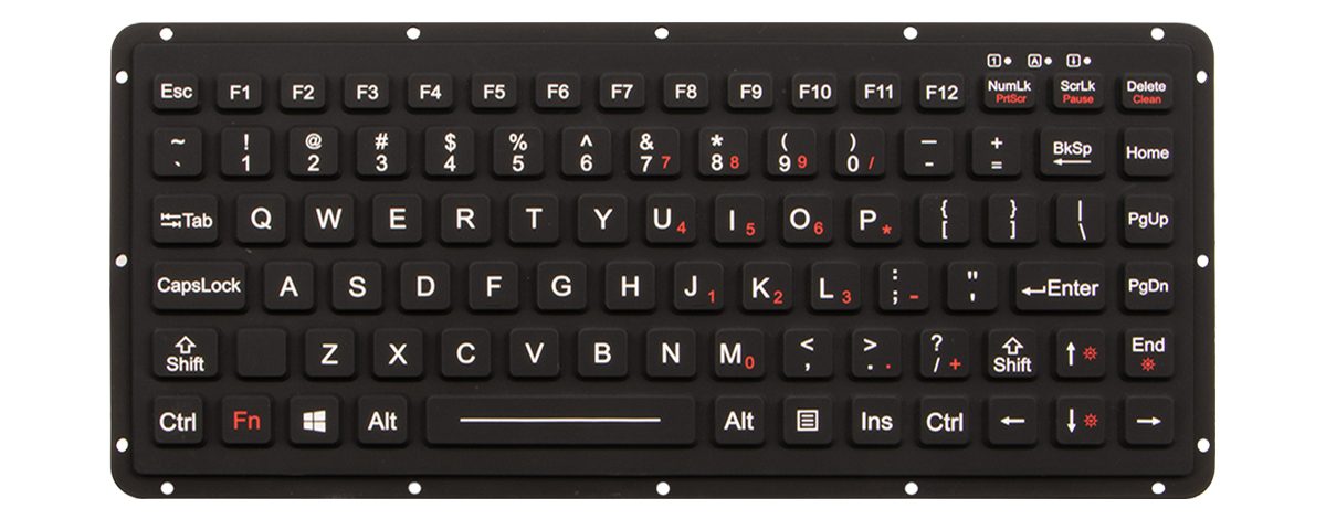 K-TEK-M270-FN-BL-NV-151B+TP6549-002 силиконовая клавиатура IP65