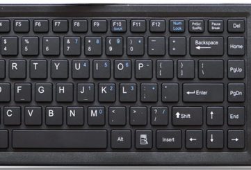 K-TEK-C400TB-FN-DT пластиковая клавиатура с миниатюрным трекболом