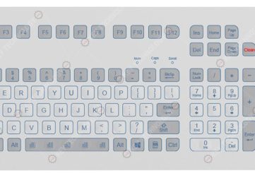 K-TEK-D483-178-MTB-KP-FN-SW мембранная клавиатура с трекболом