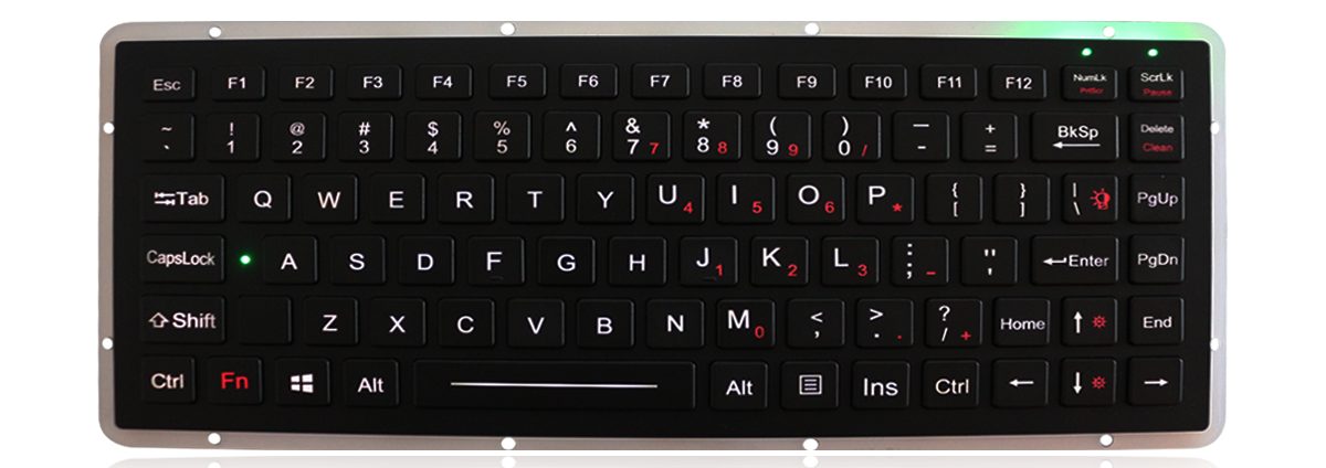 K-TEK-M270-FN-BL-NV-151B-DWP промышленная клавиатура с подсветкой IP65