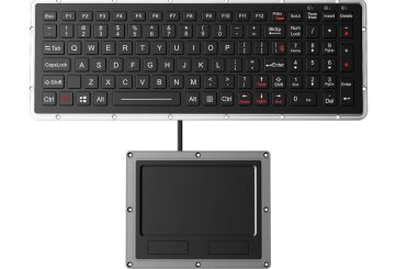 K-TEK-M327KP-FN-BL-IT-ML-DWP+M125TP промышленная chiclet клавиатура с тачпадом