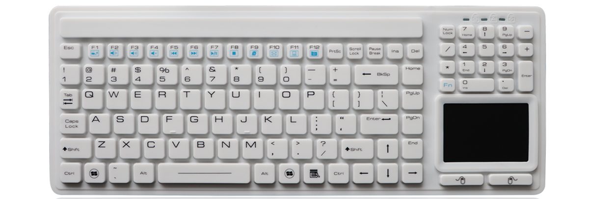 K-TEK-M347TP-KP-FN-DT медицинская клавиатура с тачпадом