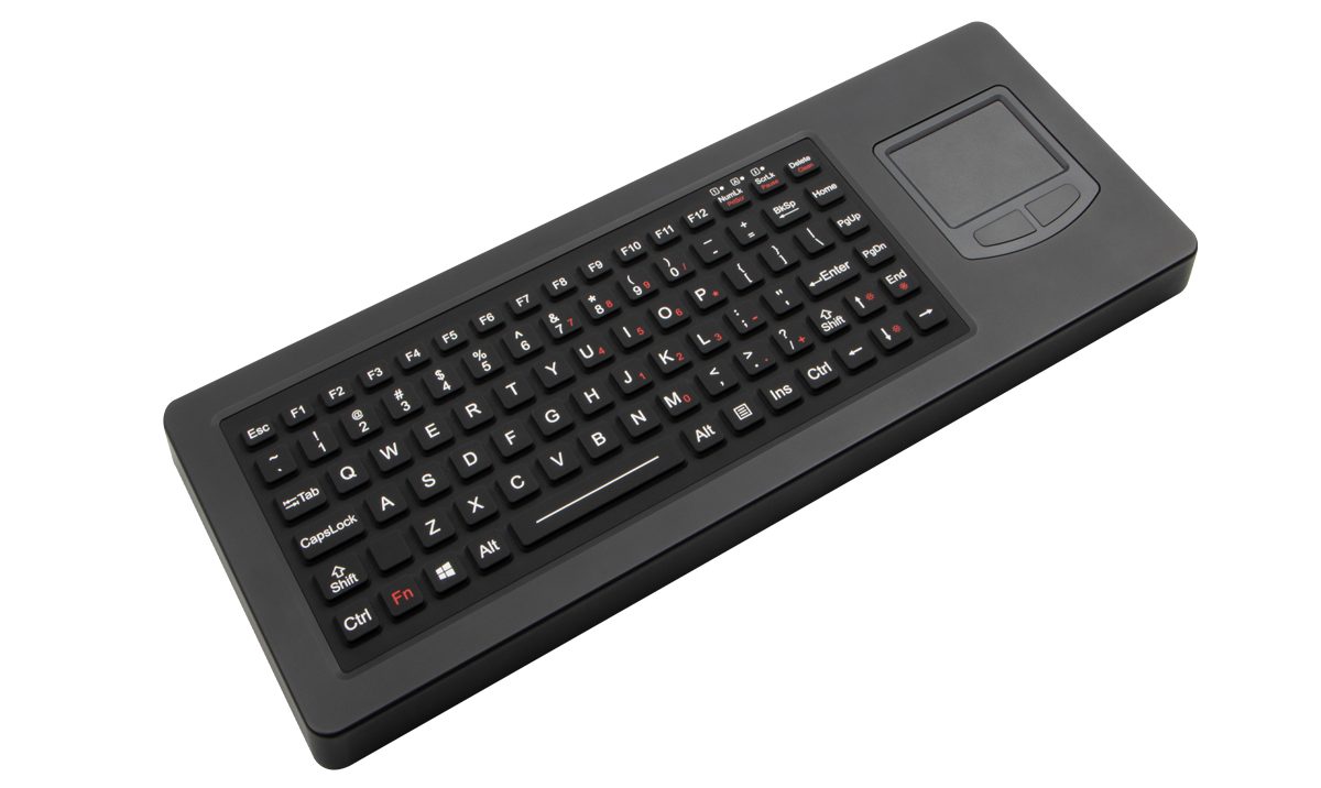 K-TEK-M400TP-FN-BL-FDT промышленная настольная силиконовая клавиатура с тачпадом