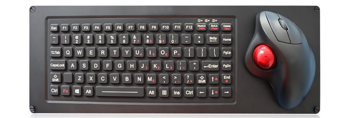 K-TEK-M425-OTB-FN-BL-NV-151B силиконовая клавиатура с оптическим трекболом
