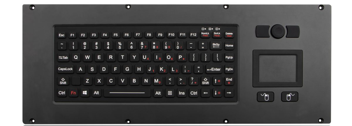 K-TEK-M464-DTP-DHP-FN-BL промышленная силиконовая клавиатура IP65