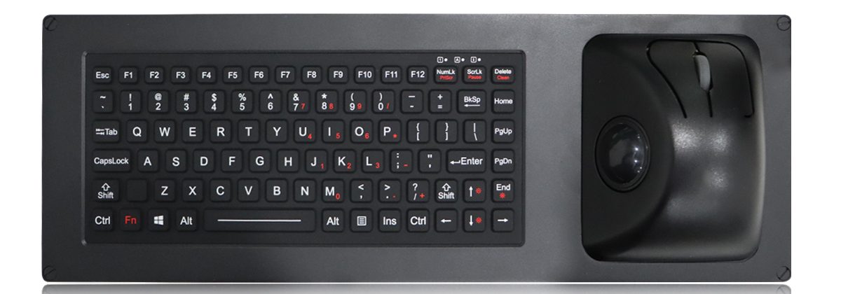 K-TEK-M465-38-MTB-AVB-FN-BL-NV-151B промышленная клавиатура с трекболом и мышью