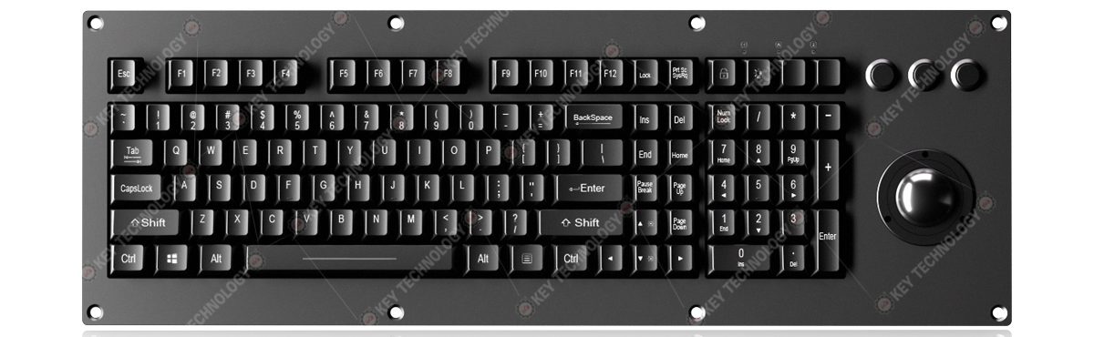 K-TEK-M503-38-MTB-AVR-KP-FN-MA-BL-151B-BT военная влагозащищённая клавиатура с трекболом