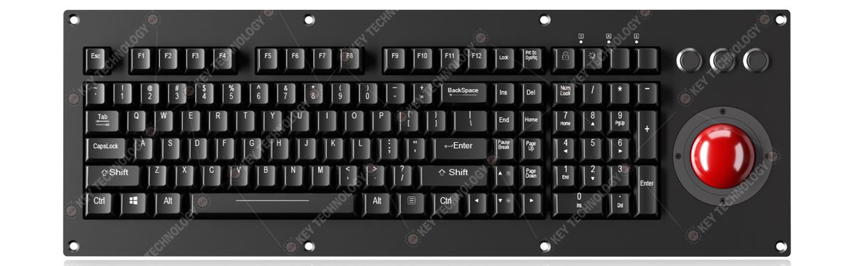 K-TEK-M503-50-MTB-AVR-KP-FN-MA-BL-151B-BT военная влагозащищённая клавиатура с трекболом