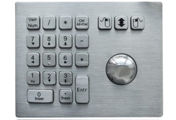 K-TEK-A160-38-MTB-KP-DT промышленный настольный numpad с трекболом