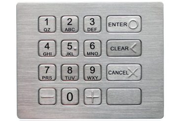 K-TEK-B120KP-DWP цифровая промышленная клавиатура, 16 клавиш, IP65