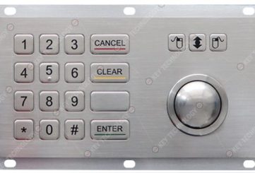 K-TEK-B196-38-MTB-60-KP кейпад IP65 с механическим 38-мм трекболом
