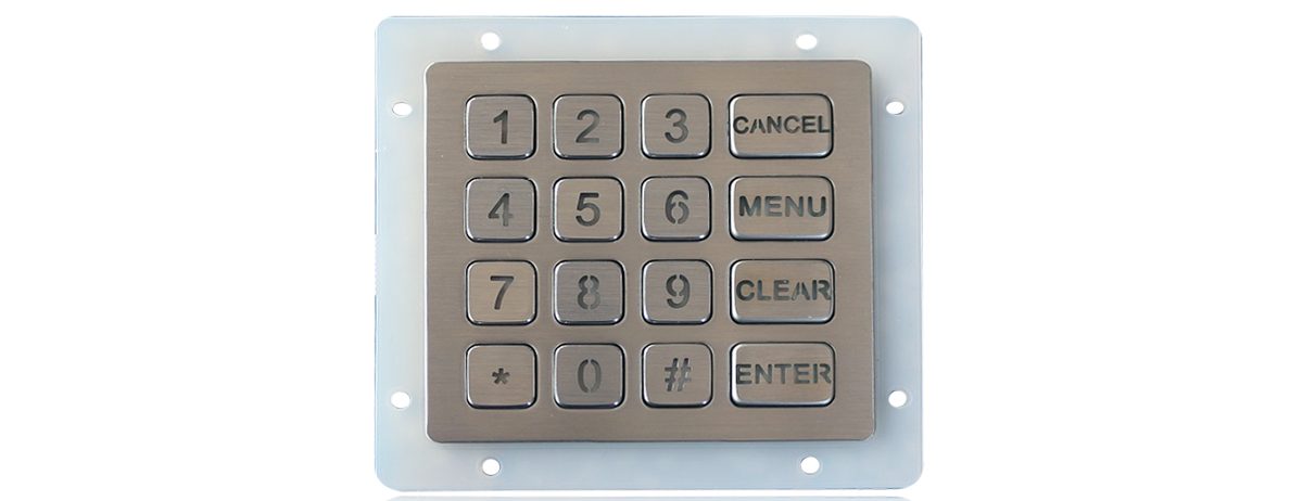 K-TEK-B90KP-16-AC-BL-DWP промышленный кейпад, 16 клавиш, IP65, с подсветкой