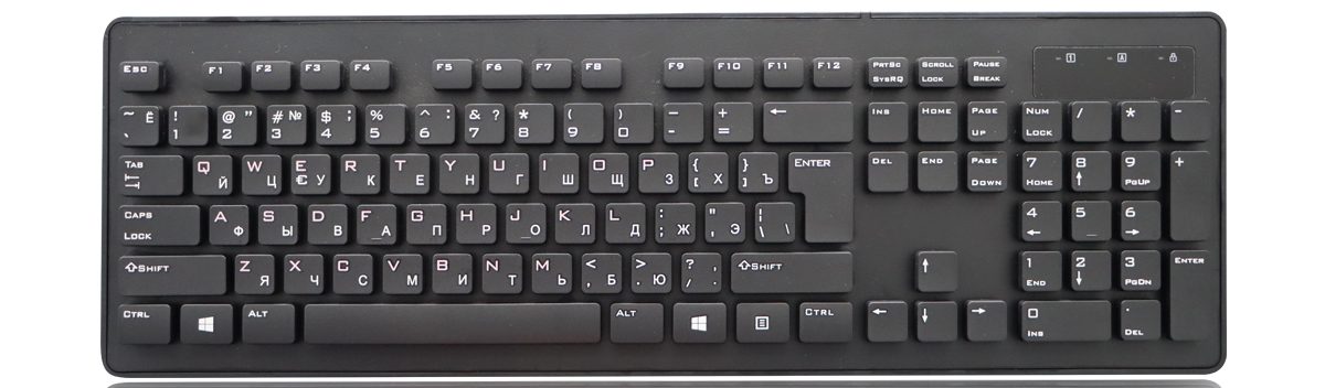 K-TEK-C439KP-FN-DT пластиковая настольная клавиатура, 104 клавиши, IP68,