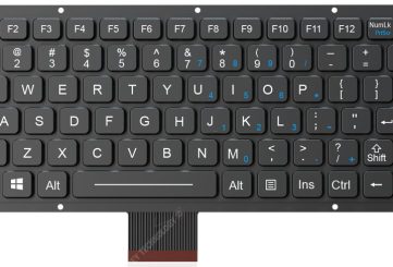 K-TEK-M280-FN-BL-FC-KC-DM ультратонкая промышленная клавиатура, 87 клавиш, IP67