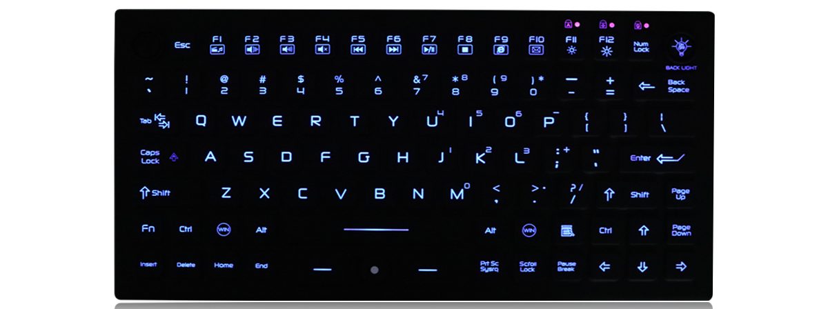 K-TEK-M288HP-FN-BL-DT медицинская силиконовая настольная клавиатура