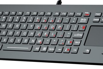 K-TEK-M327TP-FN-BL-NV-151B-DT-DWP прочная плоская клавиатура с тачпадом