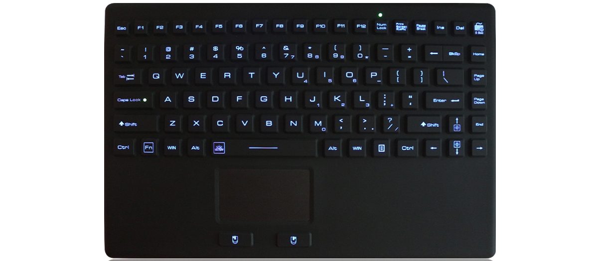 K-TEK-M343TP-FN-BL-DT медицинская  клавиатура с тачпадом