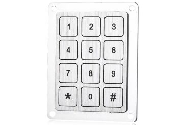 K-TEK-P73KP-AC-DWP компактная клавиатура из нержавеющей стали с 12 клавишами