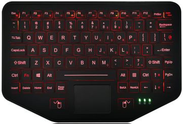 K-TEK-V275TP-FN-BL-SC-FDT промышленная клавиатура с тачпадом