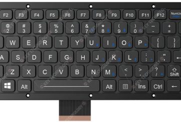 K-TEK-M280-FN-BL-FC-KC-DM-EP ультратонкая герметичная клавиатура, 87 клавиш, IP67