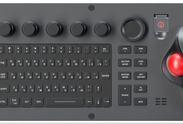 K-TEK-M418-OTB-BL-NV-EMC-SW силиконовая клавиатура с трекболом, 60 клавиш, IPX4