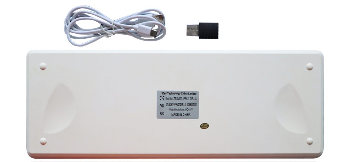 K-TEK-G436TP-KP-FN-DT-DWP-2.4G стеклянная клавиатура, беспроводная, IP67, настольная версия