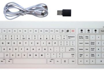 K-TEK-G436TP-KP-FN-DT-DWP-2.4G стеклянная клавиатура, беспроводная, IP67, настольная версия