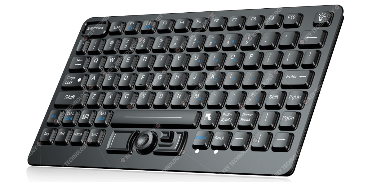 K-TEK-M282-DHP-FN-BL-151B-IK-OEM силиконовая военная клавиатура, жёлтая подсветка, IP65