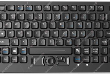 K-TEK-M282-DHP-FN-BL-151B-IK-OEM силиконовая военная клавиатура, жёлтая подсветка, IP65