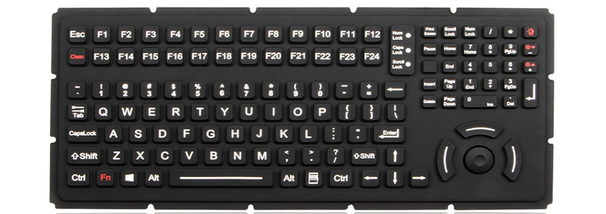 K-TEK-M365HP-KP-FN-BL-ML-EMC-OEM силиконовая военная клавиатура, подсветка, IP65