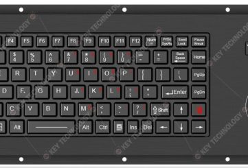 K-TEK-M425-172-38-MTB-AVR-FN-BL-BT промышленная силиконовая клавиатура, трекбол ,IP65