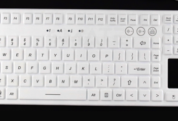 MKB-108-PL герметичная силиконовая клавиатура с TouchPad и NumPad