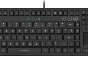 MKB-108-PLM черная герметичная силиконовая USB клавиатура с креплением VESA