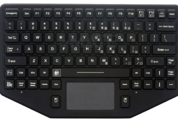 MKB-89-PL-V3 силиконовая клавиатура IP68 с тачпадом и красной подсветкой USB