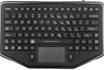 MKB-89-PLM-V3 промышленная силиконовая клавиатура IP68 с тачпадом и подсветкой