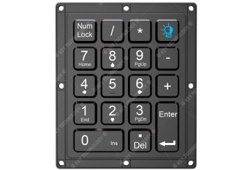 K-TEK-M87KP-18-BL-NV-151B промышленная силиконовая клавиатура IP65