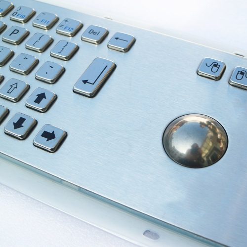 KB001 промышленная клавиатура из нержавеющей стали с трекболом 38мм