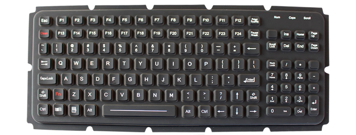 K-TEK-M376KP-FN-IL-OEM промышленная силиконовая клавиатура 119 клавиш IP65
